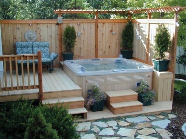 34+ Bilder gartengestaltung mit whirlpool , Whirlpool im Garten 100 fantastische Modelle!