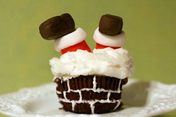 Idee-für-Cupcake-Verzierung-super-leckere-Cupcakes-für-Weihnachten