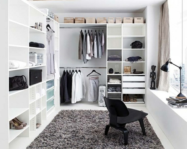 Luxus- begehbare-Kleiderschränke-in-Weiß-Luxus begehbarer Kleiderschrank