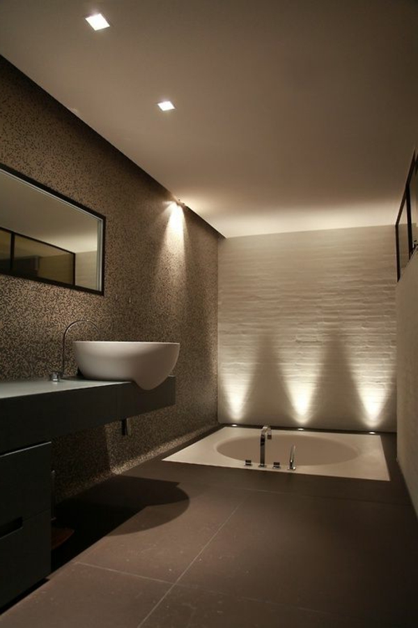 Moderne-Gestaltung-für-das-Badezimmer-tolle-Beleuchtung modernes Badezimmer - Ideen