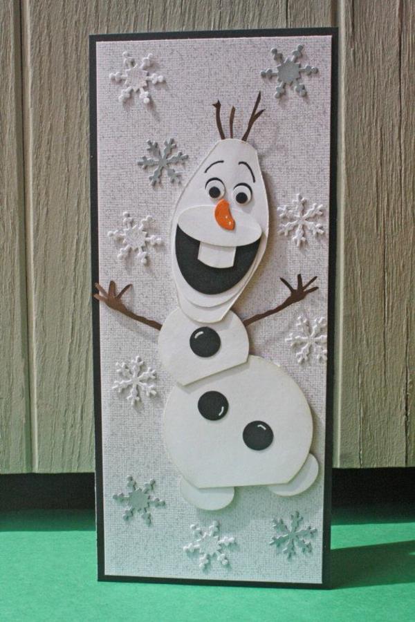 Originelle-Ideen-für-Gestaltung-von- Weihnachtskarten-Disney-Frozen