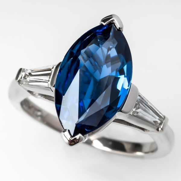 Sapphire-schöner-Verlobungsring-Schöner Velobungsring