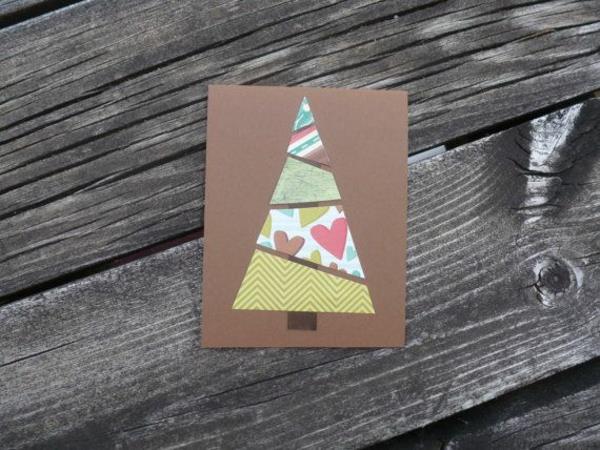 Schöne-Ideen-für-Gestaltung-von- Weihnachtskarten-Tannenbaum