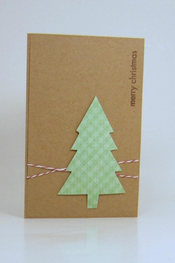 -Schöne-Ideen-für-Gestaltung-von- Weihnachtskarten-Tannenbaum