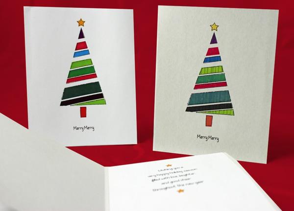 Tolle--Ideen-für-Gestaltung-von- Weihnachtskarten--Weihnachtsbäumen