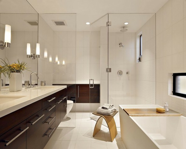 Zeitgenössische-Haus-moderne-Luxus-Badezimmer