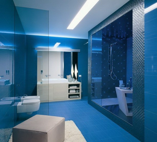 blaues-Badezimmer-Deckenleuchten-modernes-Design-im-Badezimmer