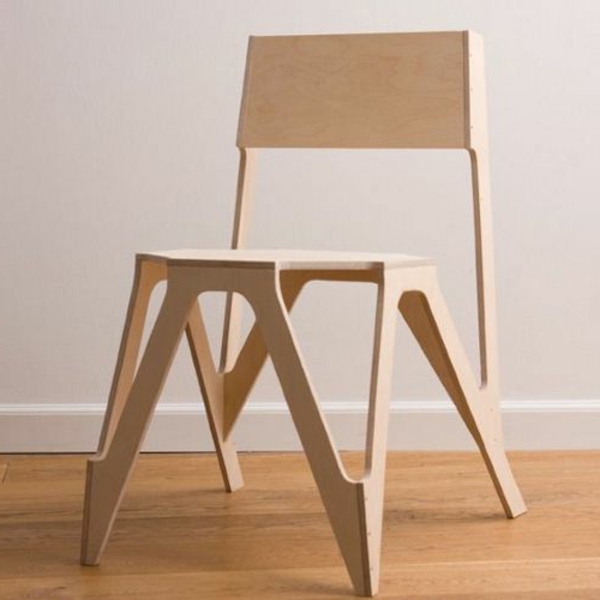 cooles-Design-für-einen-hölzernen-Stuhl