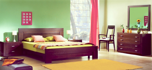 feng-shui-schlafzimmer-einrichten-grüne-wände