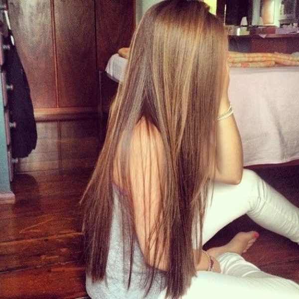 Haare lange von hinten braune Lange Haare