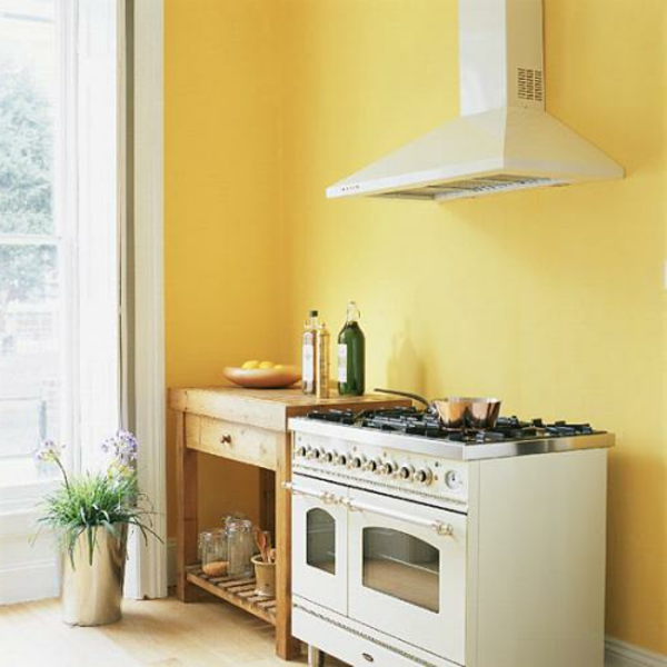gelbe-wandfarbe-in-einer-kleinen-küche