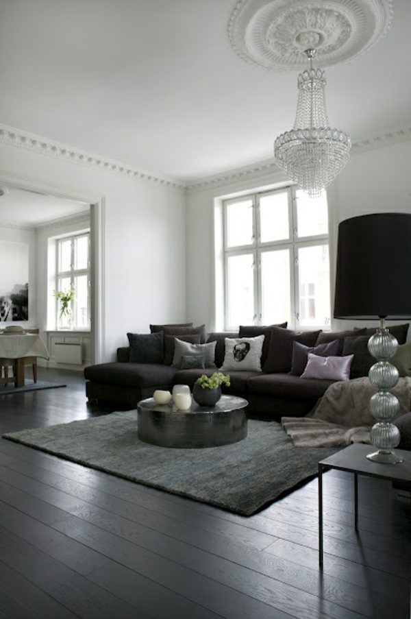gestaltungsmöglichkeiten-für-wohnzimmer-schwarze-möbel- wunderschön erscheinen - einfach cool