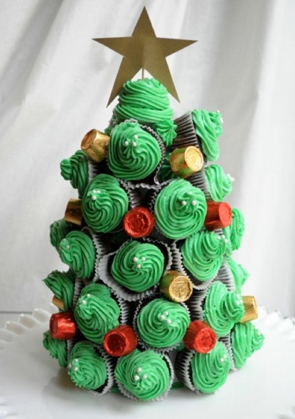 grüne-Cupcakes-wie-Weihnachtsbäume