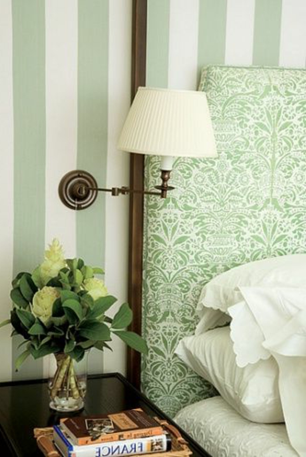 grüne-wandgestaltung-für-schlafzimmer-gemütliches-ambiente