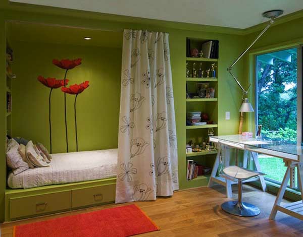grüne-wandgestaltung-für-schlafzimmer-super-aussehen