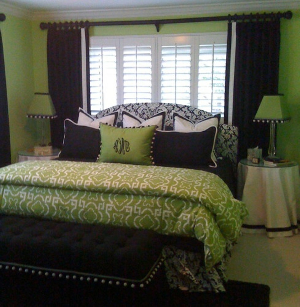 grüne-wandgestaltung-für-schlafzimmer-super-gestaltung