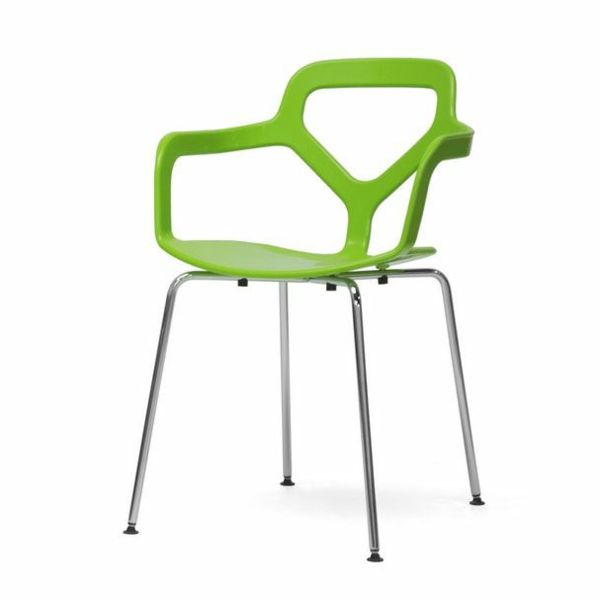 grüner--designer-Stuhl-mit-ultra-modernem-Design