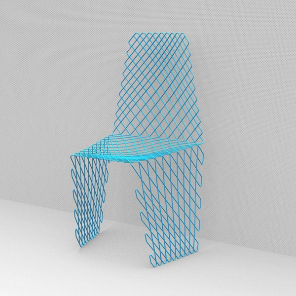 -modernes-Design-für-einen- designer-Stuhl-in-Hellblau