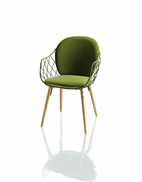 modernes-Design-für-einen- designer-Stuhl-in-Olivgrün