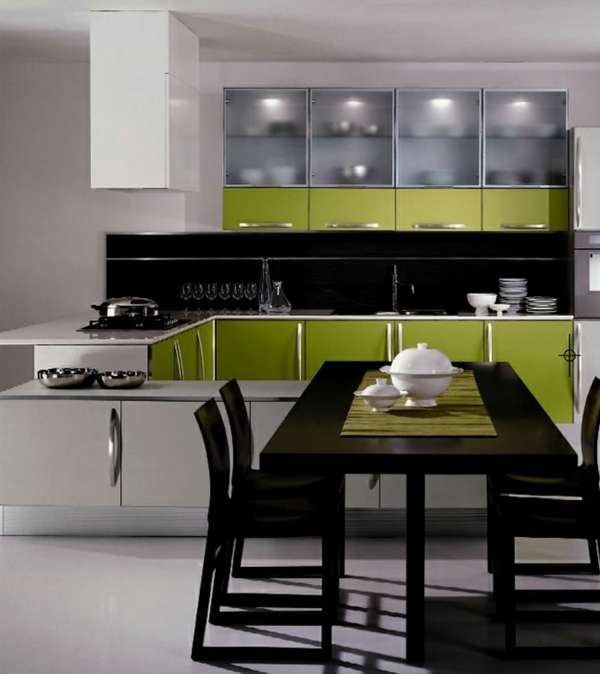 neue-küchenideen-auffälliges-grünes-design