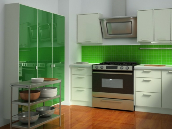 neue-küchenideen-grüne-und-weiße-gestaltung