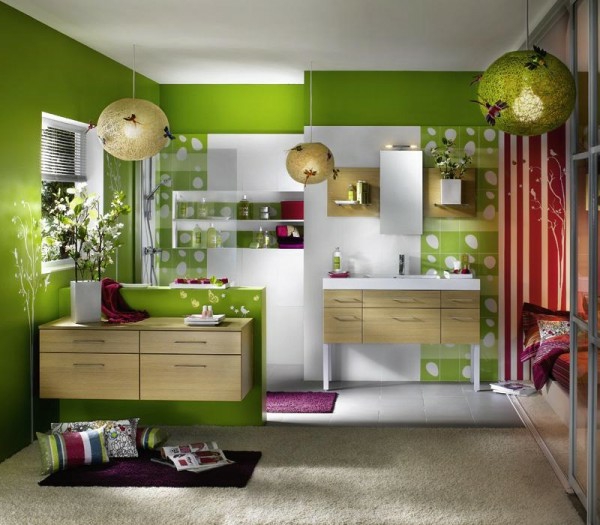 neue-küchenideen-moderne-grüne-deko