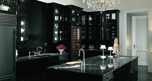neue-küchenideen-ultramodernes-schwarzes-design