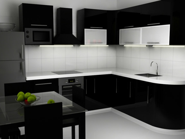 neue-küchenideen-weiß-und-schwarz
