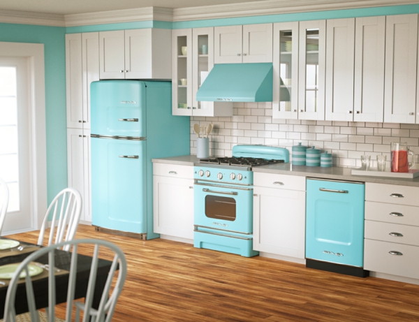 neue-küchenideen-weiße-und-blaue-farbe