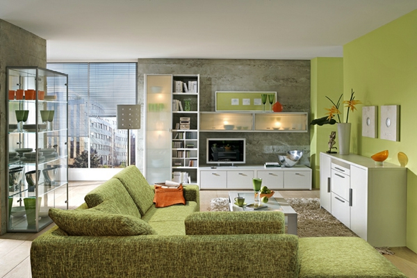 olivgrüne-moderne-Farben-für-das-Wohnzimmer