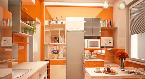 orange-küchen-wandfarbe-moderne-möbel