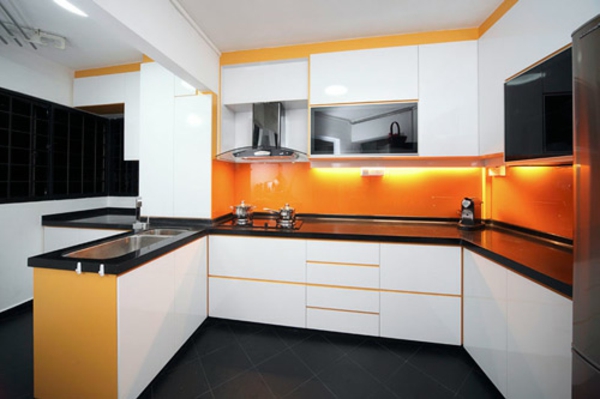 orange-küchen-wandfarbe - super bild