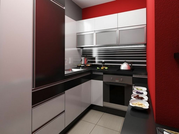 rote-küchen-wandfarbe-minimalistische-gestaltung