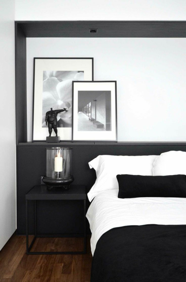 schlafzimmer-modern-gestalten-bett-in-weiß-und-schwarz