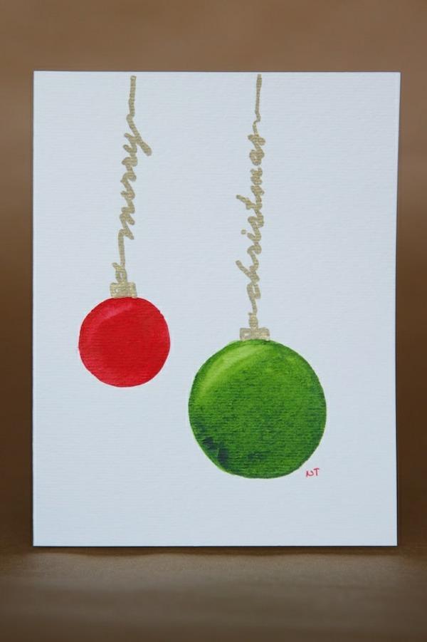 schöne-Weihnachtskarten-selber-basteln-coole-Ideen Schöne Weihnachtskarten selber basteln