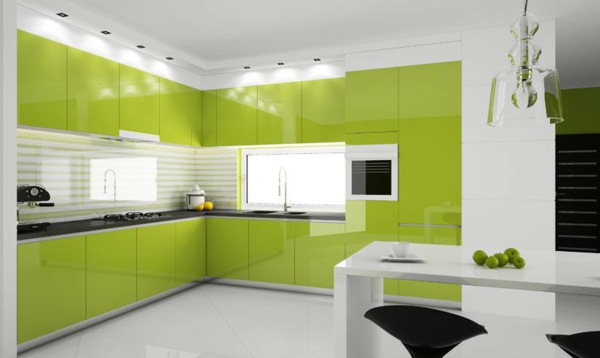 super-moderne-trendige-Farbe-für-die-Küche moderne Küchenplanung