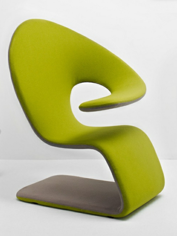 -super-tolles-Design-für-einen-Sessel-in-Olivgrün-