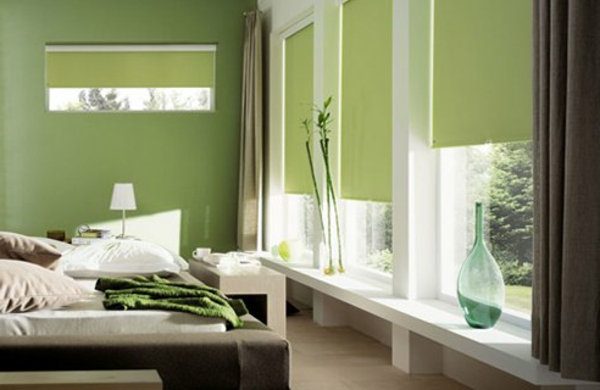 tapeten-farben-ideen-grünes-schlafzimmer-sehr-schön
