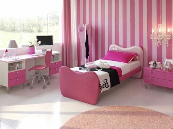 tapeten-farben-ideen-mädchenzimmer-in-pink