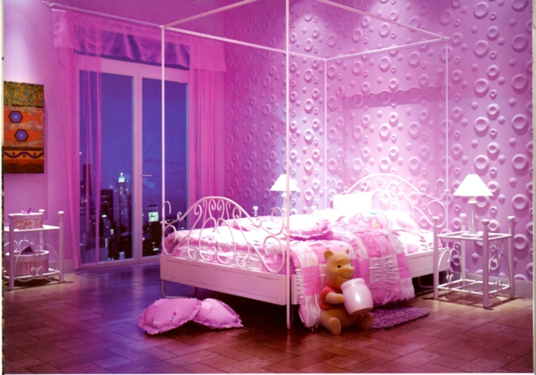 tapeten-farben-ideen-süßes-mädchenzimmer-in-pink
