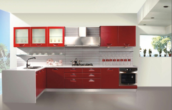 tolle-Ideen-für-eine-praktische-Kücheneinrichtung-Rot