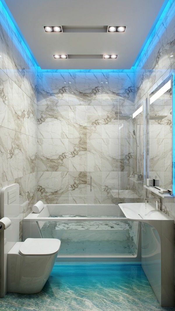 wunderbare-Deckenleuchten-in-Blaue-modernes-Design-im-Badezimmer