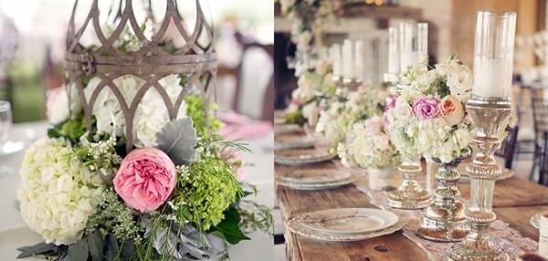 Blumendeko-Hochzeitsdeko-für-Tisch-wunderschöne-stilvolle-Ideen