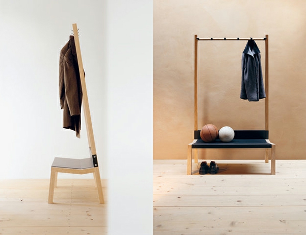 -Garderobenständer-Holz-mit-originellem-Design Kleiderständer aus Holz