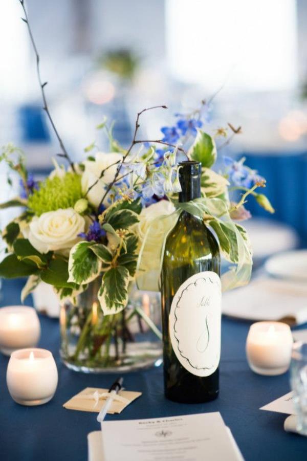 Hochzeitsdeko-günstig-Hochzeitsdeko-selber-machen-Blumendeko-für-Tisch- Tischdeko zur Hochzeit