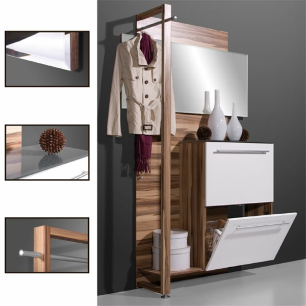 Interior-Design-Ideen-funktionelle-Flurmöbel-aus-Holz