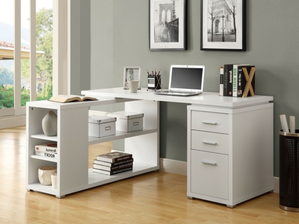 Schreibtisch-Holz-moderne-Schreibtische-in-Weiß