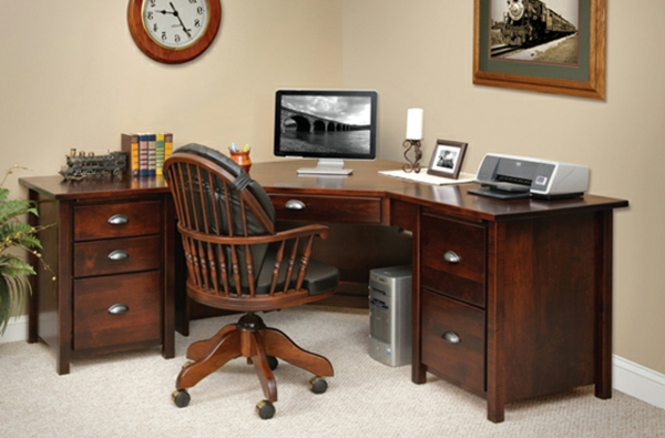 Schreibtisch-Massivholz-Schreibtisch-Antik-Design-Schreibtisch-