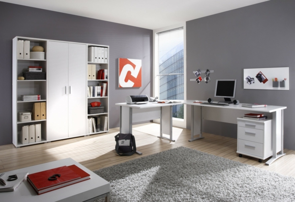 Schreibtisch-Weiss-moderne-Schreibtische-Büro-Schreibtische
