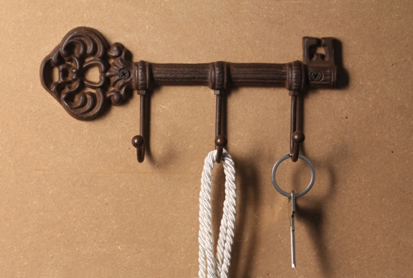 Vintage-Deko-Haken-Schlüssel